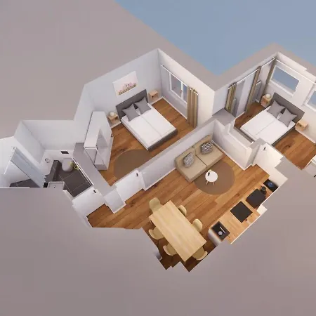 Hamburg City Apartment For 7-3